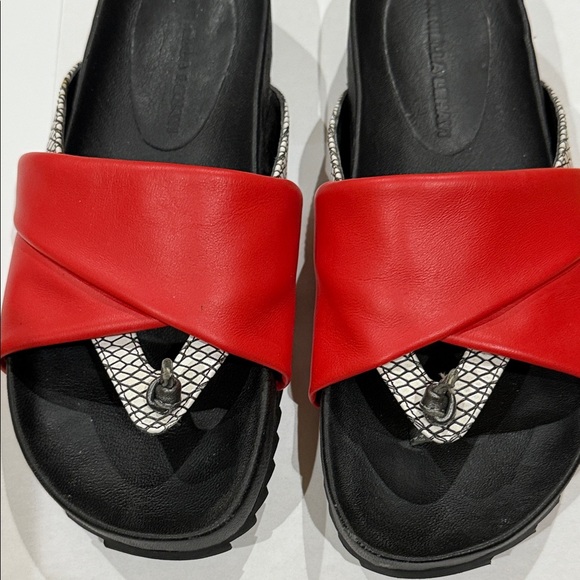 Daniella Lehavi Red and Black Platform Sandals Size 37 (7) - Picture 3 of 8